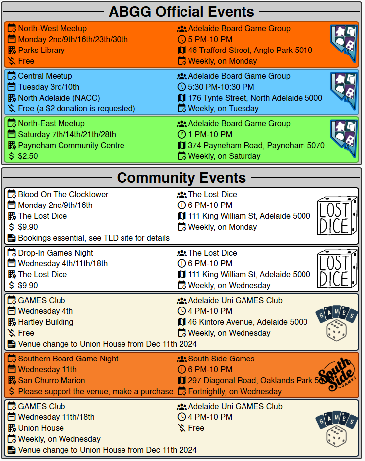 ABGG Calendar for December 2024